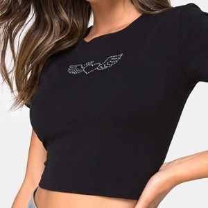 Motel Rocks “Angel Heart Diamanté” Top